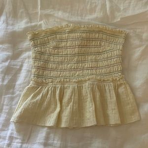 cream urban outfitters tube top